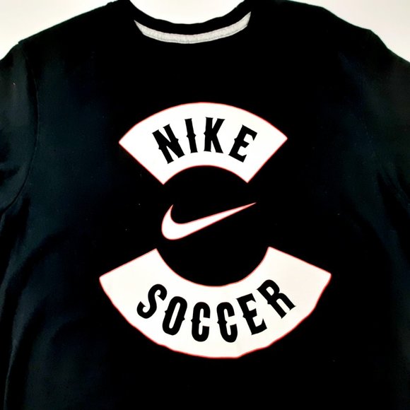 Nike Soccer Men's Slim Fit T-shirt Size XL Black C - Picture 2 of 5